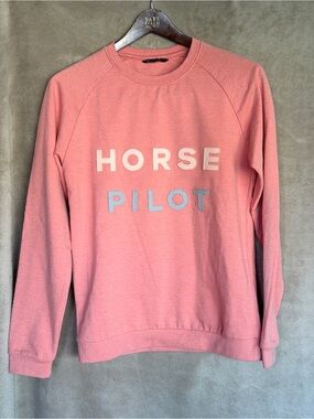 Horse Pilot Coral Sweatshirt with Logo
